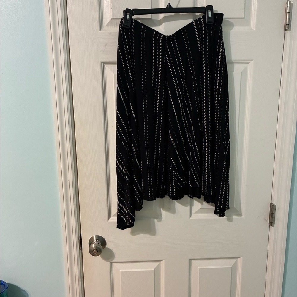 Apt. 9 Black and White Asymmetrical Skirt